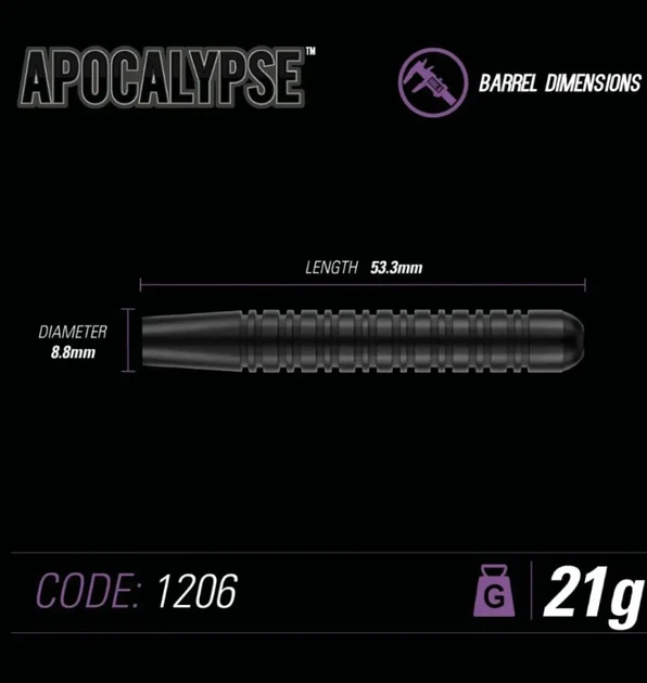Матовые дротики Winmau Apocalypse Brass Darts - изображение 2
