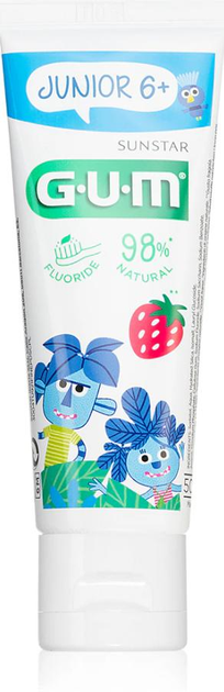 Детская зубная паста GUM Junior 6+ профилактика кариеса 50мл - изображение 1