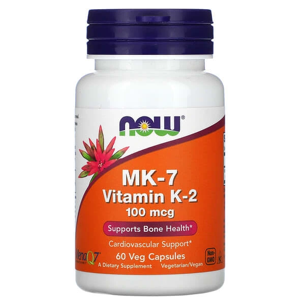 Витамин K2 в виде MK-7 100 мкг NOW Foods 60 капсул - Фото 1 Витамин K2 в виде MK-7 100 мкг NOW Foods 60 капсул - изображение 1