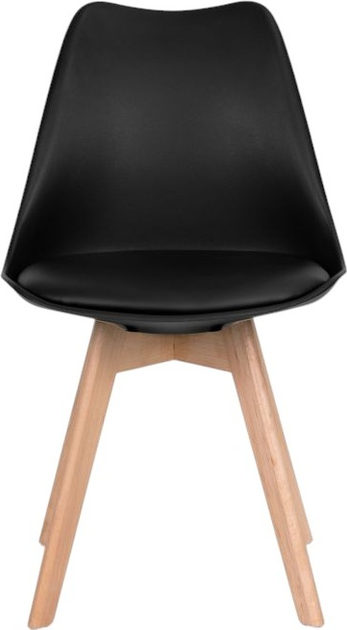Zestaw krzeseł do kuchni i salonu ModernHome by Multistore 4 szt Czarne (5905817003242) - obraz 3