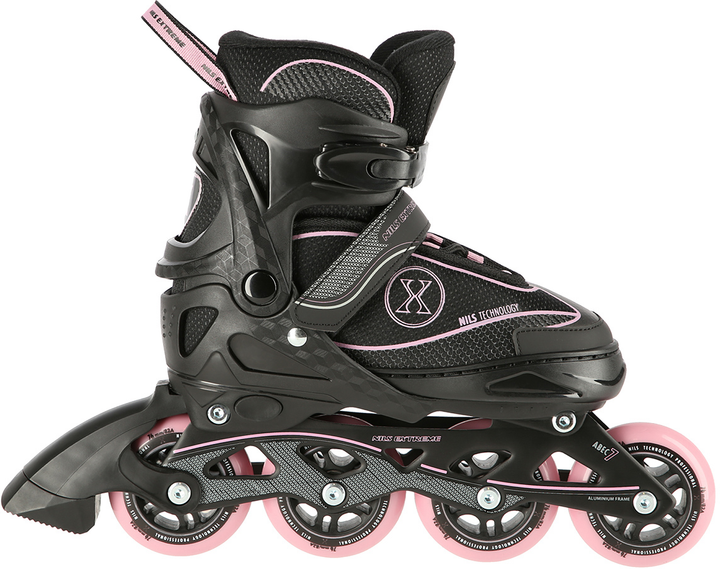 Роликові ковзани Nils Extreme NA11008 31-34 S Чорно-рожевий (5907695599619) - зображення 3
