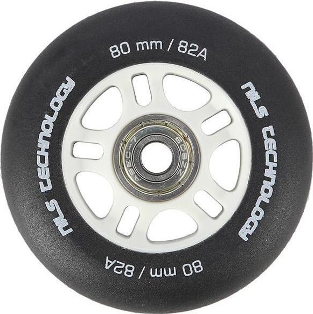 Zestaw Nils Extreme Kółka PU 80x24 82A Czarne Matowe 4 szt + Łożyska ABEC-9 8 szt (5907695544374) - obraz 3