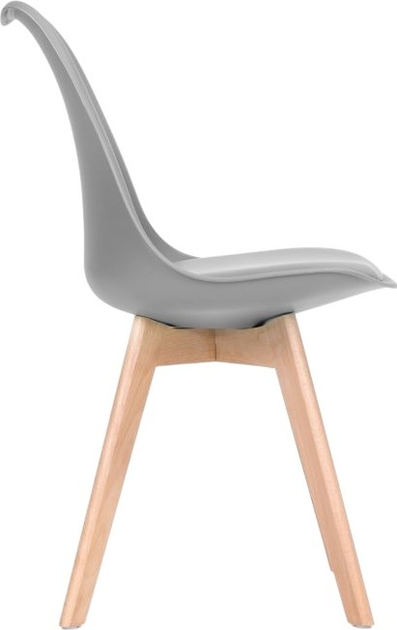 Zestaw krzeseł do kuchni i salonu ModernHome by Multistore 4 szt Szare (5905817006366) - obraz 5