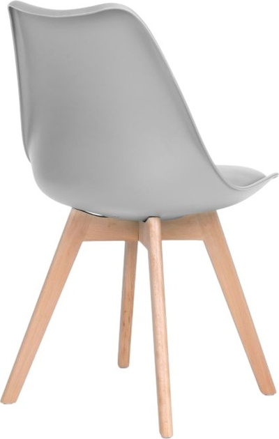 Zestaw krzeseł do kuchni i salonu ModernHome by Multistore 4 szt Szare (5905817006366) - obraz 6