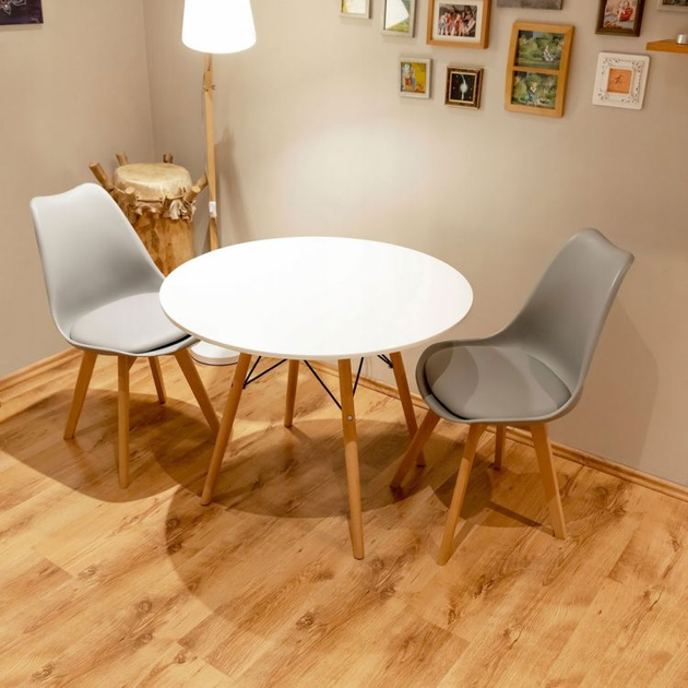 Zestaw krzeseł do kuchni i salonu ModernHome by Multistore 4 szt Szare (5905817006366) - obraz 10