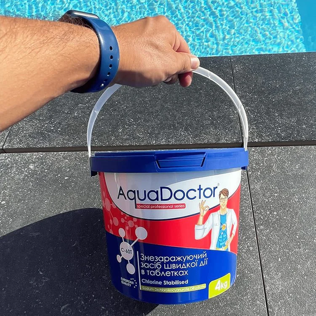 Шок хлор быстрый хлор AquaDoctor C-60Т 4,0 кг в маленьких таблетках по 20 г - Фото 2 Шок хлор быстрый хлор AquaDoctor C-60Т 4,0 кг в маленьких таблетках по 20 г - изображение 2
