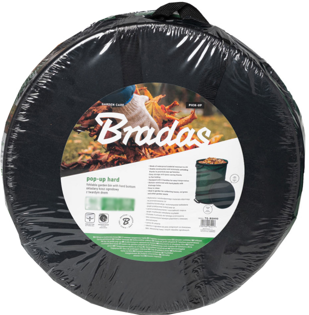 Корзина складная садовая Bradas POP-UP автоматическое разложение, твердое дно 90 л (TQ-BSH90) - изображение 2