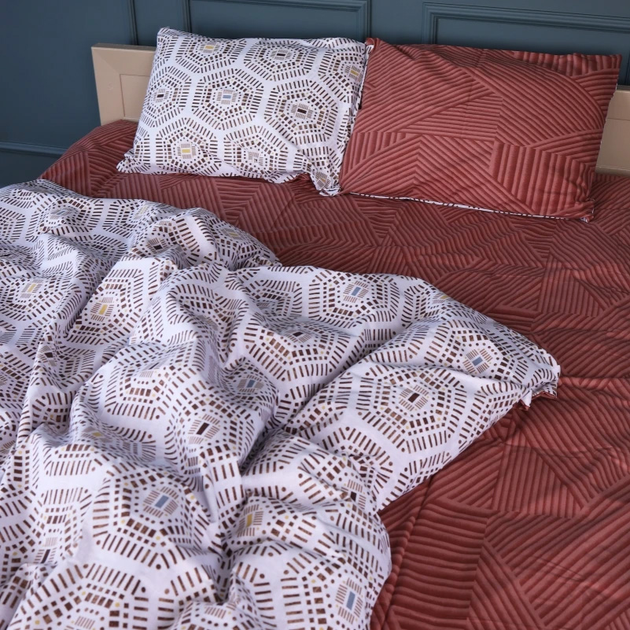 Комплект постільної білизни MirSon полуторний євро 160x220 см 17-0739 Amber Geometrics бязь від Rozetka на платформі USKIDKA Акція на Комплект постільної білизни MirSon полуторний євро 160x220 см 17-0739 Amber Geometrics бязь від Rozetka