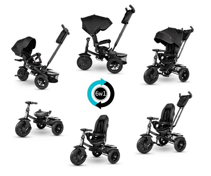 Rowerek trójkołowy Qplay Premium czarny 4103 (5061047480366) - obraz 10