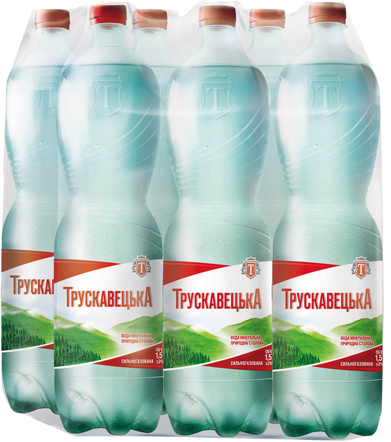 Упаковка минеральной природной газированной воды Трускавецька 1.5 x 6 ...