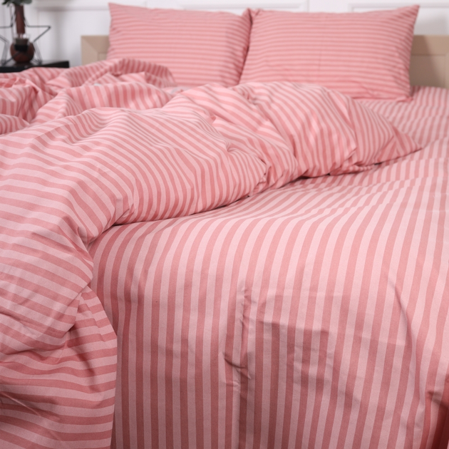 Простирадло на резинці MirSon Бязь 17-0607 Stripe Pink 200x220x25 см від Rozetka на платформі USKIDKA Акція на Простирадло на резинці MirSon Бязь 17-0607 Stripe Pink 200x220x25 см від Rozetka