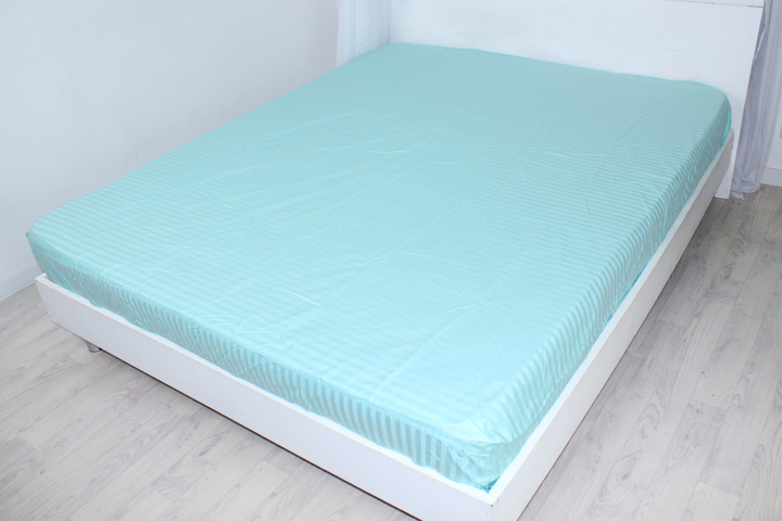 Простирадло MirSon на резинці - висота 25 см Satin Stripe 30-0014 Mint 160х190 см від Rozetka на платформі USKIDKA Акція на Простирадло MirSon на резинці - висота 25 см Satin Stripe 30-0014 Mint 160х190 см від Rozetka