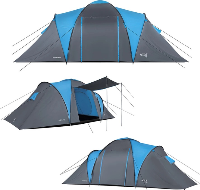 Намет Nils Camp Highland кемпінговий NC6031 Blue-Grey (5907695518894) - зображення 5