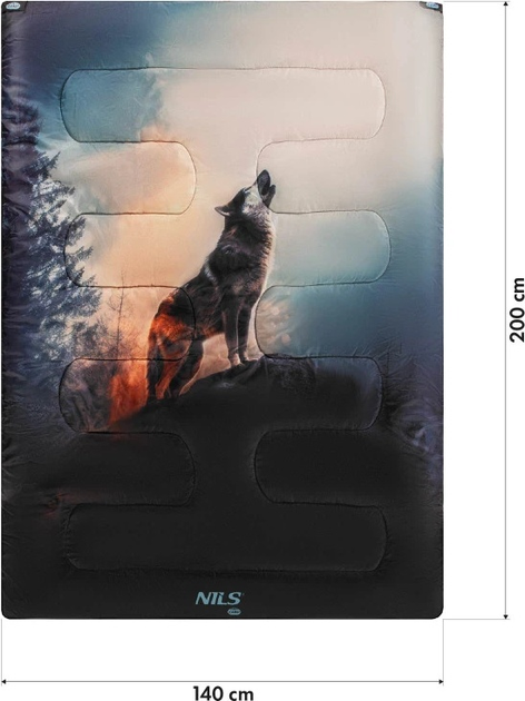 Спальний мішок Nils Camp NC3601 двомісний Wolf (5908261681202) - зображення 4