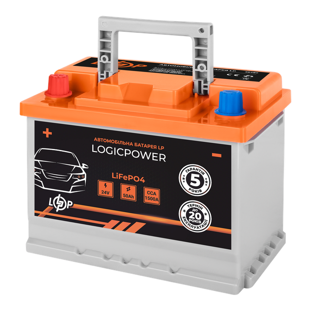 Автомобильный аккумулятор литиевый LP LiFePO4 24V - 50 Ah (+ слева) BMS 800А - изображение 2