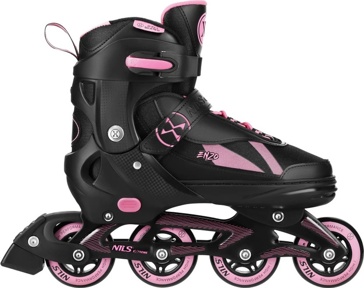 Łyżworolki Nils Extreme 2 w 1 NH382 35-38 M Czarno-Różowe (5907695583274) - obraz 8