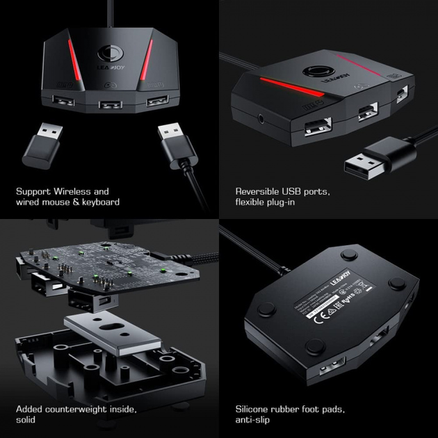 Адаптер GameSir Leadjoy VX2 AimBox Keyboard and Mouse (6975595740010) (955555906027105) - Уцінка - зображення 2