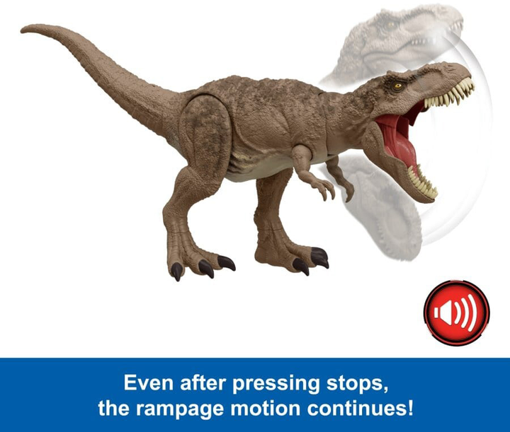Figurka Mattel Jurassic World All-Out Attack Tyrannosaurus Rex 21 cm HXF54 (194735228348) - obraz 4