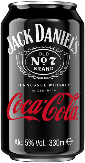 Напиток слабоалкогольный Jack Daniel's & Coca-Cola 5% 0.33 л х 6 шт. (54490001170095) - изображение 2