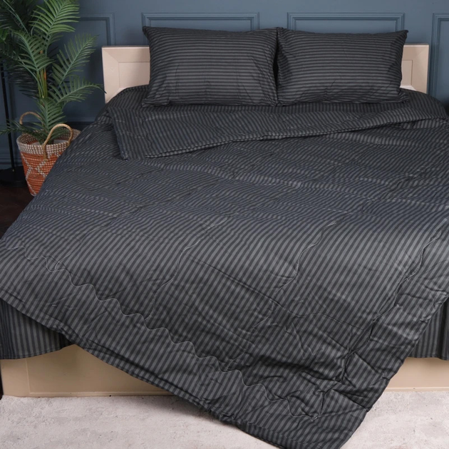 Набір MirSon №2907 Сolor Fun Line 17-0611 Stripe Black 2 ковдри літні Полуторні 143x210 Eco-Soft + 2 наволочки 50x70 + простирадло від Rozetka на платформі USKIDKA Акція на Набір MirSon №2907 Сolor Fun Line 17-0611 Stripe Black 2 ковдри літні Полуторні 143x210 Eco-Soft + 2 наволочки 50x70 + простирадло від Rozetka