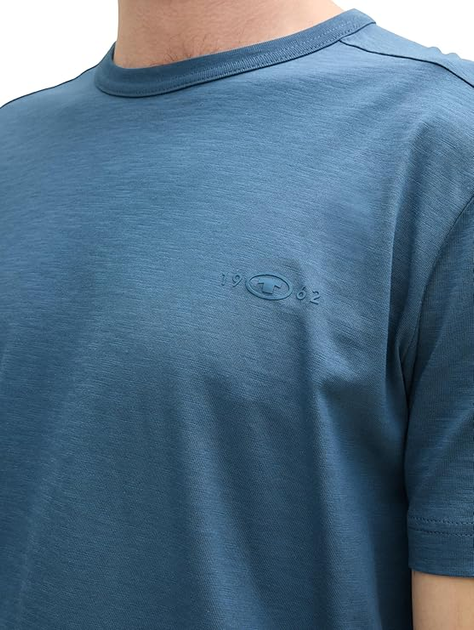 Футболка Tom Tailor Basic cotton T-shirt L Темно-синій 1045627-36985 - изображение 3