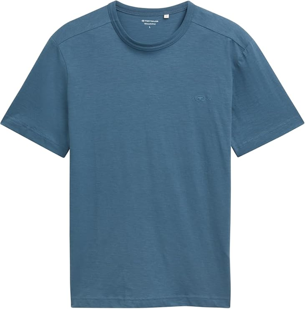 Футболка Tom Tailor Basic cotton T-shirt L Темно-синій 1045627-36985 - изображение 4