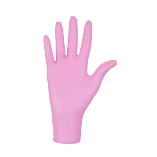 Рукавички нітрилові MERCATOR Nitrylex Pink неопудренні L, (100 шт/пач), рожеві - зображення 2