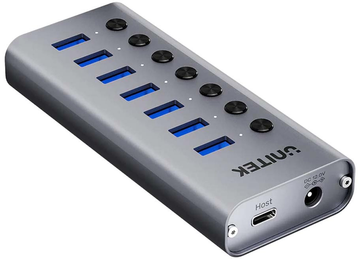 USB-hub Unitek 7-in-1 Individual Switches Hub (H1314A01-EU) - obraz 2