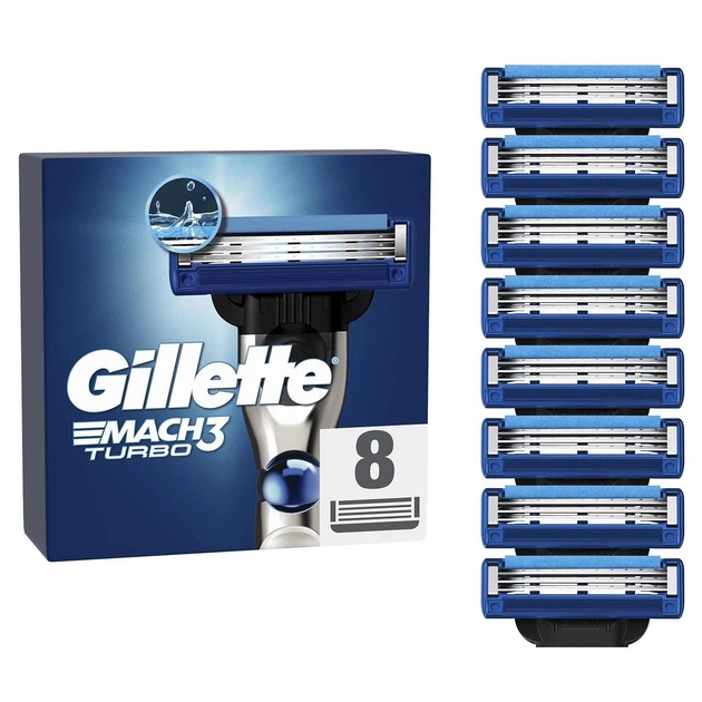 Сменные лезвия (картриджи) для бритья Gillette Mach3 Turbo 8 шт в упаковке (87411005) - Фото 1 Сменные лезвия (картриджи) для бритья Gillette Mach3 Turbo 8 шт в упаковке (87411005) - изображение 1