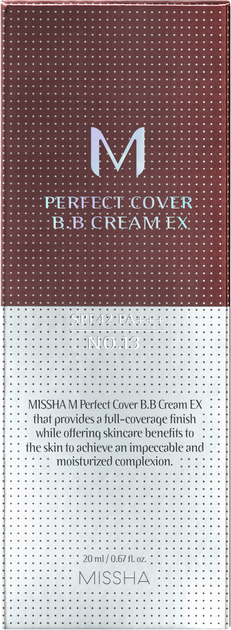 Krem BB Missha Perfect Cover M SPF42 / PA+++ 13 Bright Beige 20 ml (8809747940684) - obraz 3
