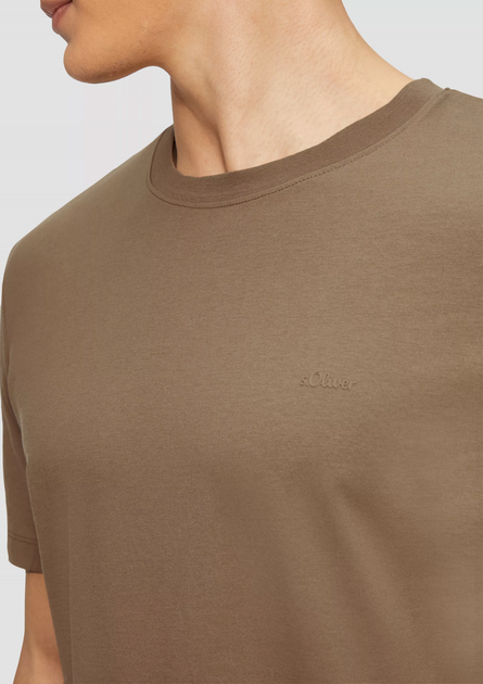 Футболка s.Oliver T-Shirt mit Crew Neck M Коричневий 2165525.8483 - изображение 3