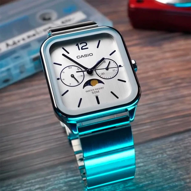 Наручные часы Casio MTP-M305D-7A2 Серебристые\Белый циферблат