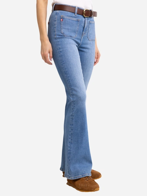 Jeansy dzwony damskie z wysokim stanem Big Star Sophie 343 W32-L30 Błękitne - obraz 3