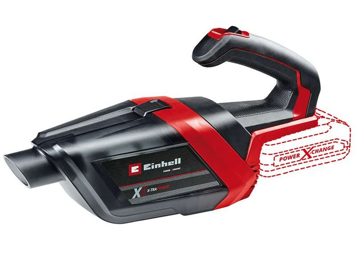 Мощный аккумуляторный пылесос Einhell TE-HV 18/06 Li - Solo : без АКБ, всасывание до 72 мБар - изображение 2