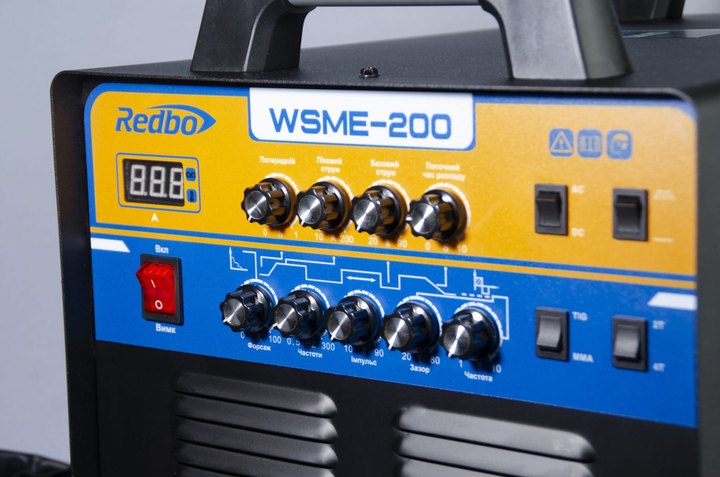 Мощная аргоновая сварка Redbo WSME 200 AC/DC: 8.5 кВт, 20-200 А, электрод 1.6-5.0 мм - изображение 5