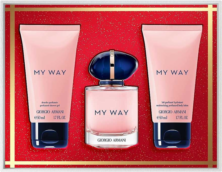 Zestaw damski Giorgio Armani My Way Woda perfumowana 50 ml + Balsam do ciała 50 ml + Żel pod prysznic 50 ml (3614274109771) - obraz 2