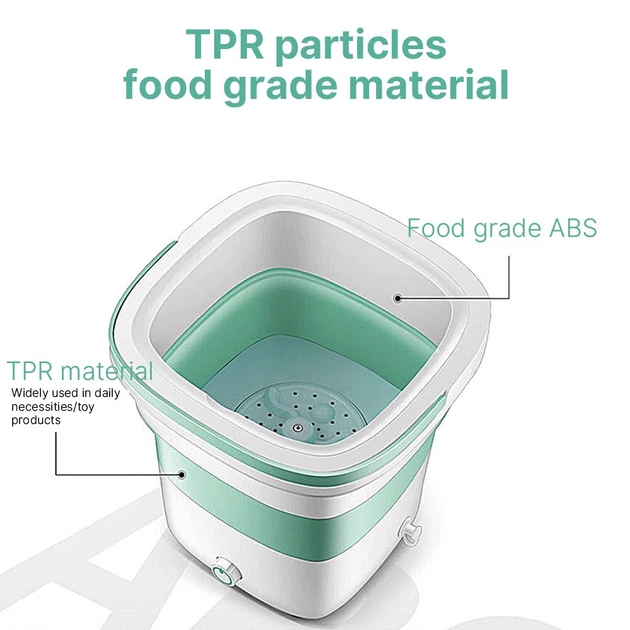 Мини стиральная машина складное ведро 8 литров SZ 588 портативная стиралка для белья - изображение 4