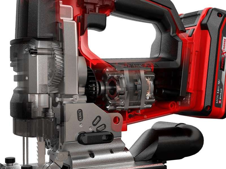 Профессиональный аккумуляторный лобзик ручной Einhell TP-JS 18/135 Li BL - Solo : без АКБ, 3500 об/мин, ход штока 26мм (4321260) - изображение 3