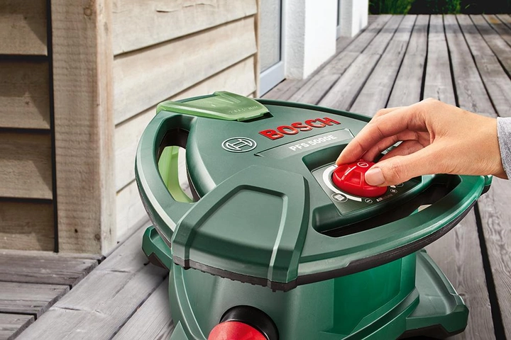 Профессиональный электрический краскораспылитель Bosch PFS 5000 Е : 1200 Вт, нанесение краски 3 м²/мин, контейнер 1 л - изображение 4