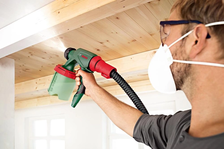 Профессиональный электрический краскораспылитель Bosch PFS 5000 Е : 1200 Вт, нанесение краски 3 м²/мин, контейнер 1 л - изображение 5