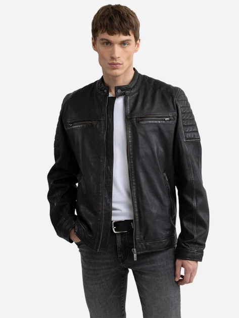 Kurtka skórzana męska Big Star Hideo 906 L Czarna - obraz 1