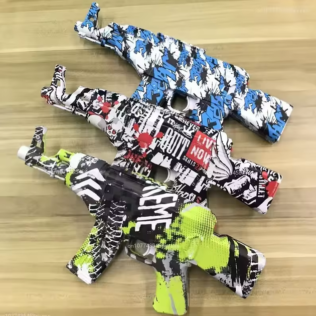 Аккамуляторный детский автомат на орбизах (гелевых шариках) Синий - изображение 13
