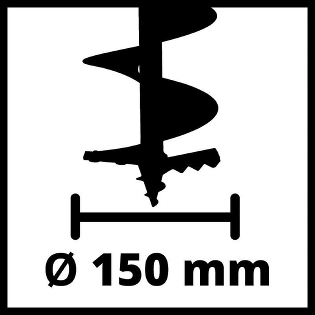 Аккумуляторный бесщеточный земляной бур Einhell GP-EA 18/150 Li BL-Solo : с АКБ 18 V 5.2Ah, вес 5.7 кг - изображение 8