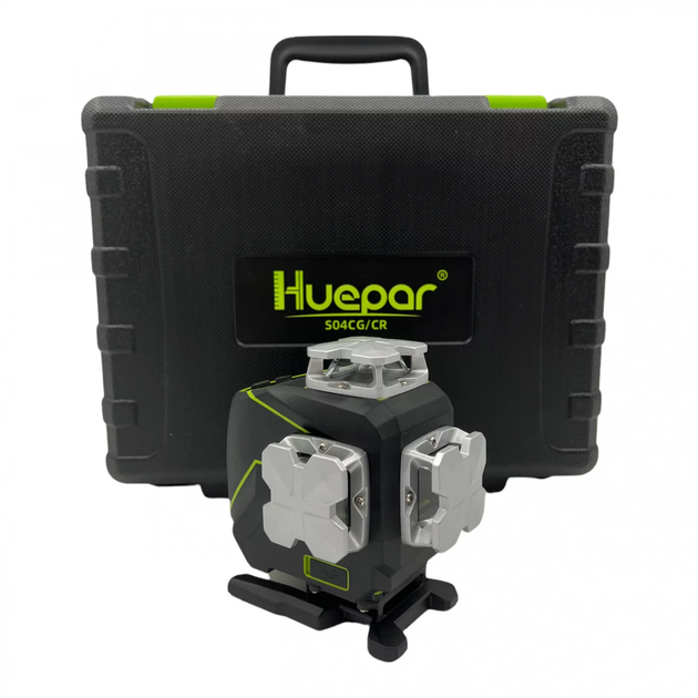 Лазерный нивелир Huepar 4D (S04CG): 20м, зеленый лазер, 16 линий (4 плоскости по 360°) - Фото 8 Лазерный нивелир Huepar 4D (S04CG): 20м, зеленый лазер, 16 линий (4 плоскости по 360°) - изображение 8