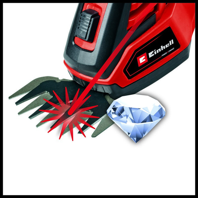 Ножницы аккумуляторные Einhell GE-CG 18/100 Li - Solo: без АКБ,1200об/мин - изображение 4