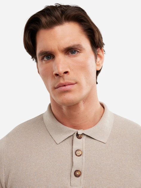 Koszulka polo męska Big Star Polonezzo 801 L Beżowa - obraz 4