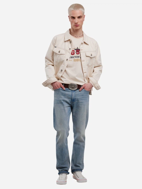 Koszulka męska bawełniana Big Star Enifer 103 2XL Beżowa - obraz 3