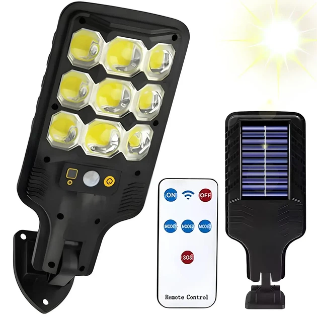 Уличный фонарь SOLAR COB HS 8037B с солнечной панелью и пультом управления 9953 - изображение 2