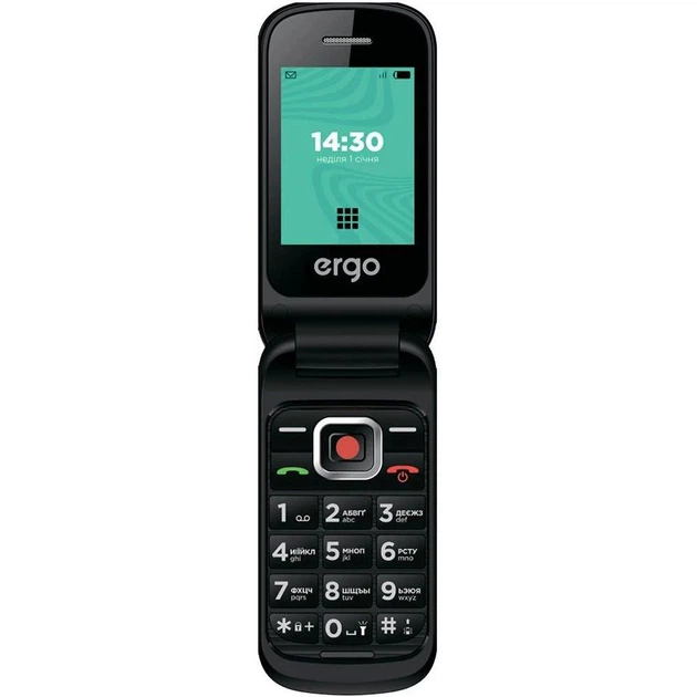 Мобильный телефон (бабушкофон) ERGO F241 Black - Фото 2 Мобильный телефон (бабушкофон) ERGO F241 Black - изображение 2