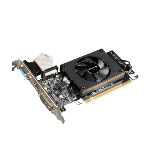 Видеокарта GeForce gt710, Gigabyte, 2Gb gddr3, 64-bit, vga/dvi/hdmi, 954/1800MHz (gv-n710d3-2gl) - изображение 2